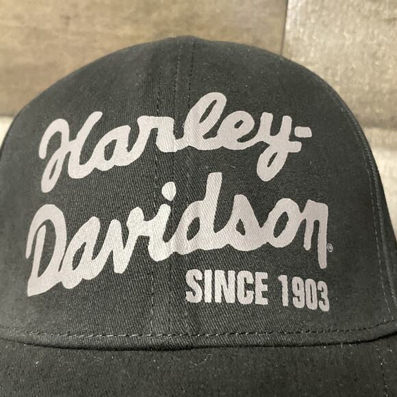 Harley Davidson Since 1903 Motorcycles Baseball Hat Black Adjustable Women’s Cap - Picture 2 of 12